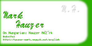 mark hauzer business card